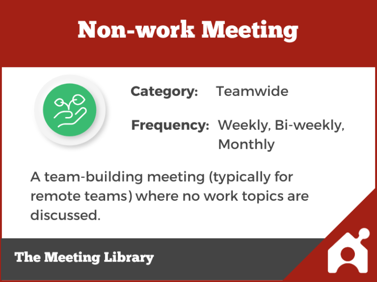 Non Work Team Building Meeting Agenda