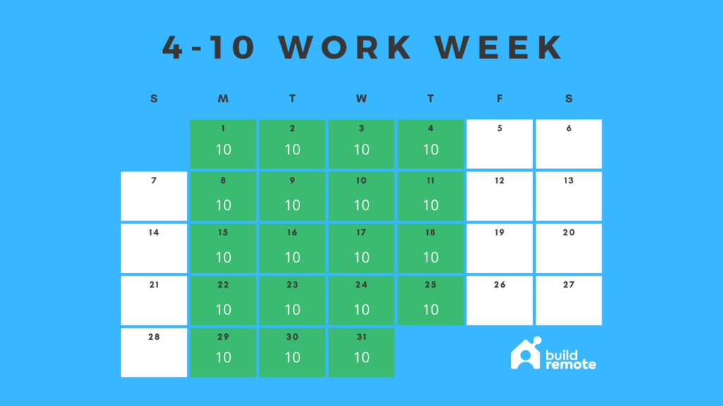 4-10 Work Schedule Template