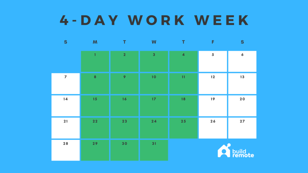 4 Day Work Week Schedule Template