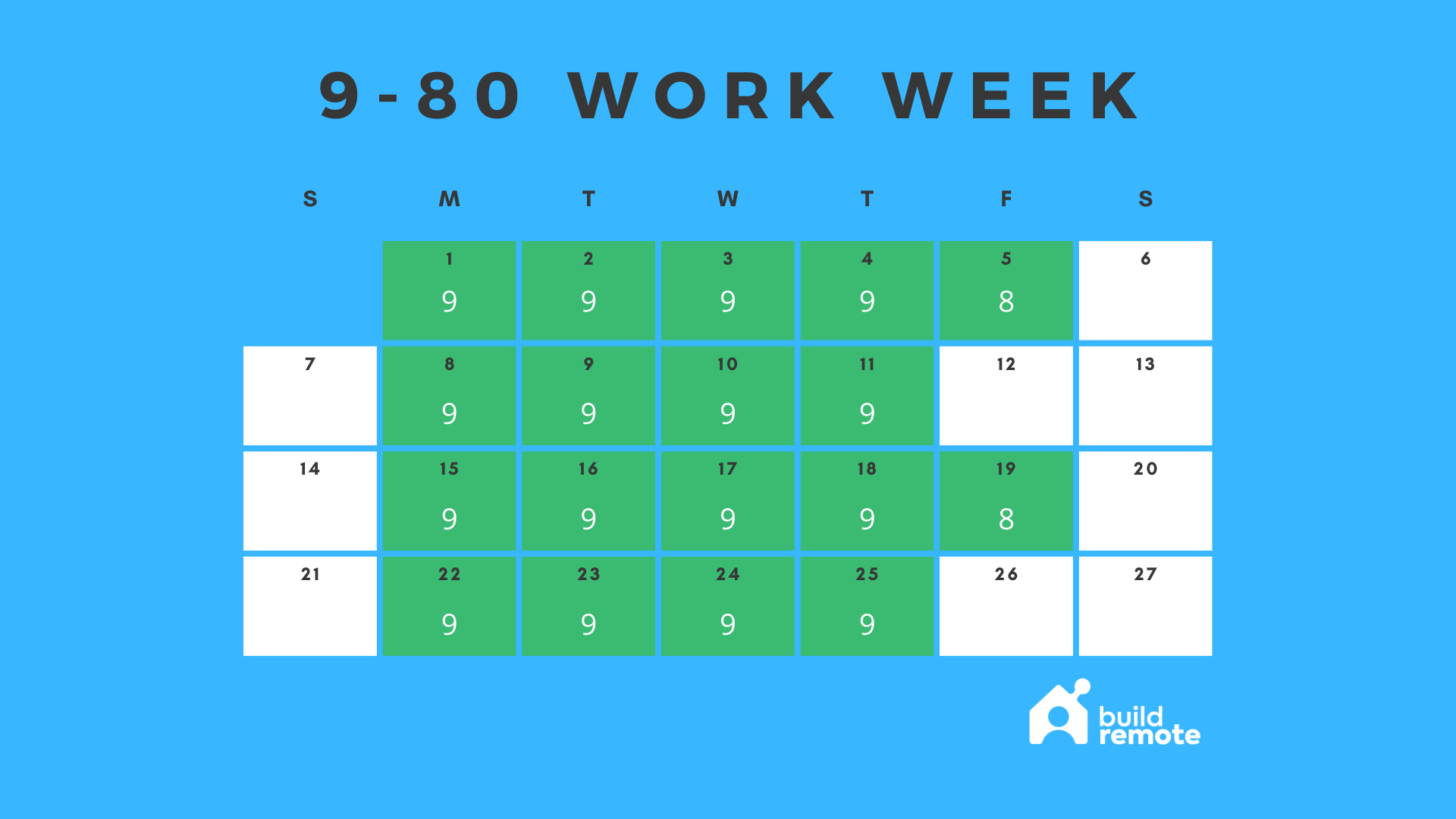9-80 work week schedule template