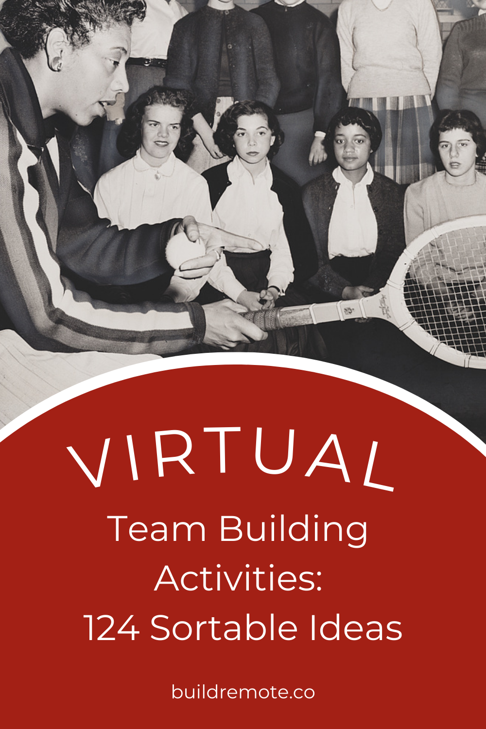 Pinterest Image - Virtual Team Building Activities: 124 Sortable Ideas