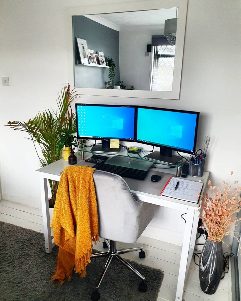 Bedroom home office desk