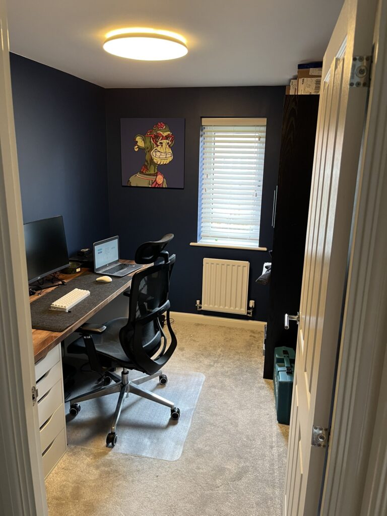 Bedroom closet home office