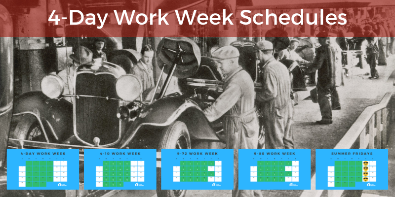 4-day work week schedule examples