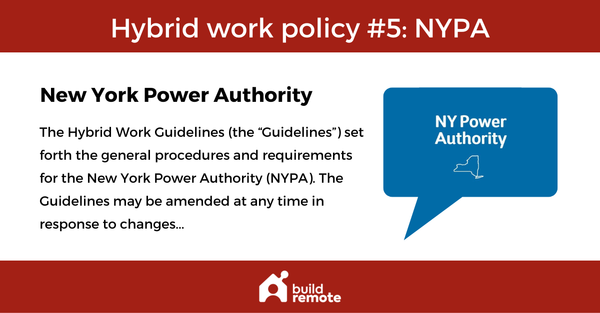 NYPA hybrid work policy