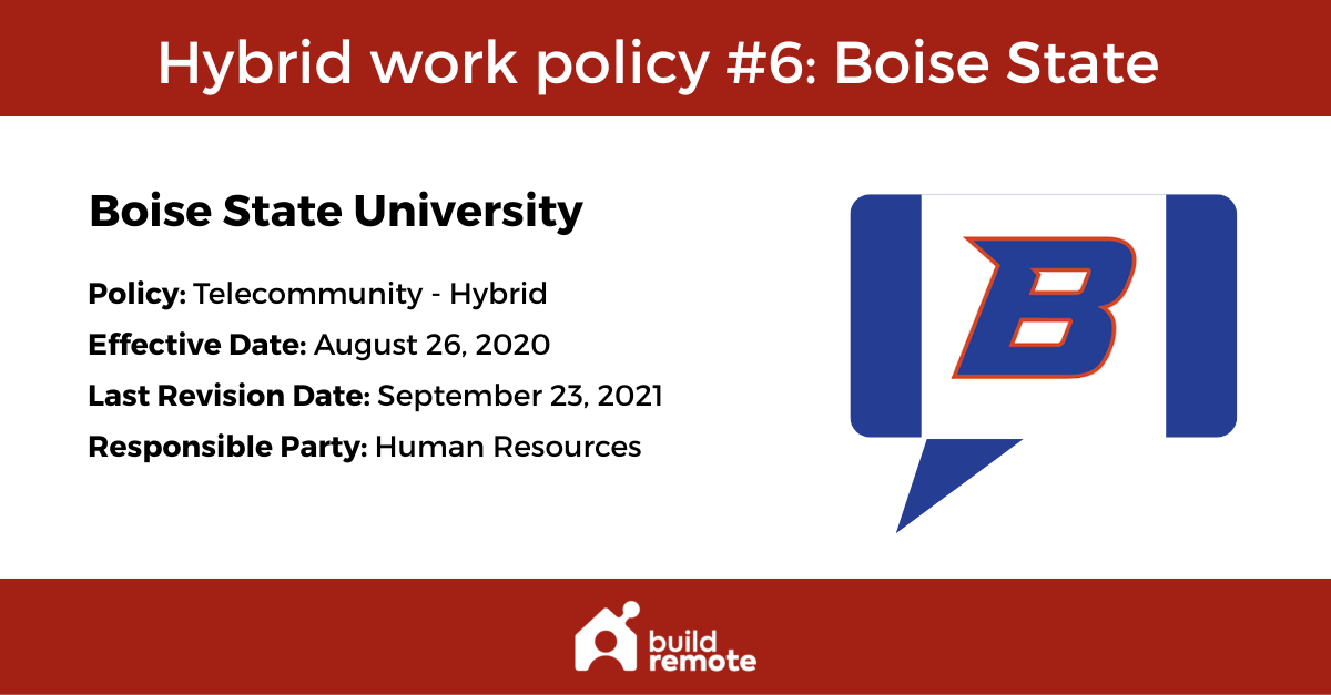 Boise State hybrid work policy