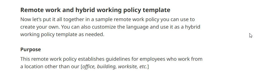 Hybrid Work Policy Template (+ Real Policies Analyzed) | Buildremote