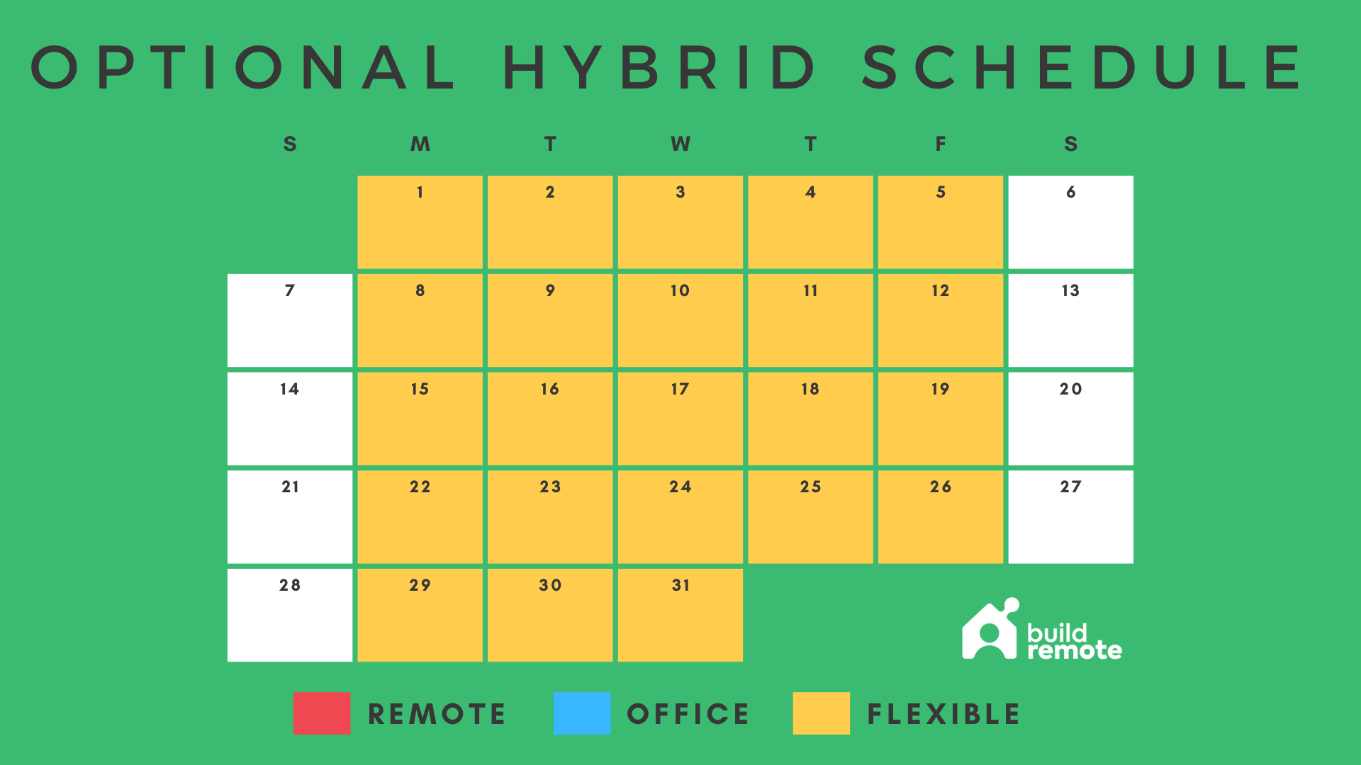 optional hybrid work schedule