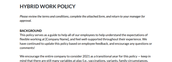 Hybrid Work Policy Template (+ Real Policies Analyzed) | Buildremote