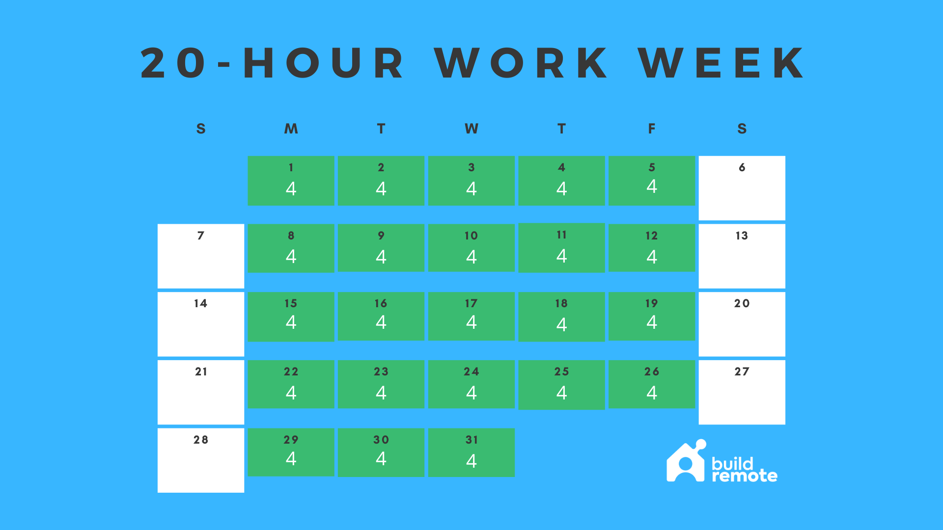 part time 20 hours a week