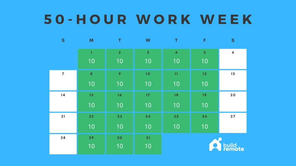 50 hour work week