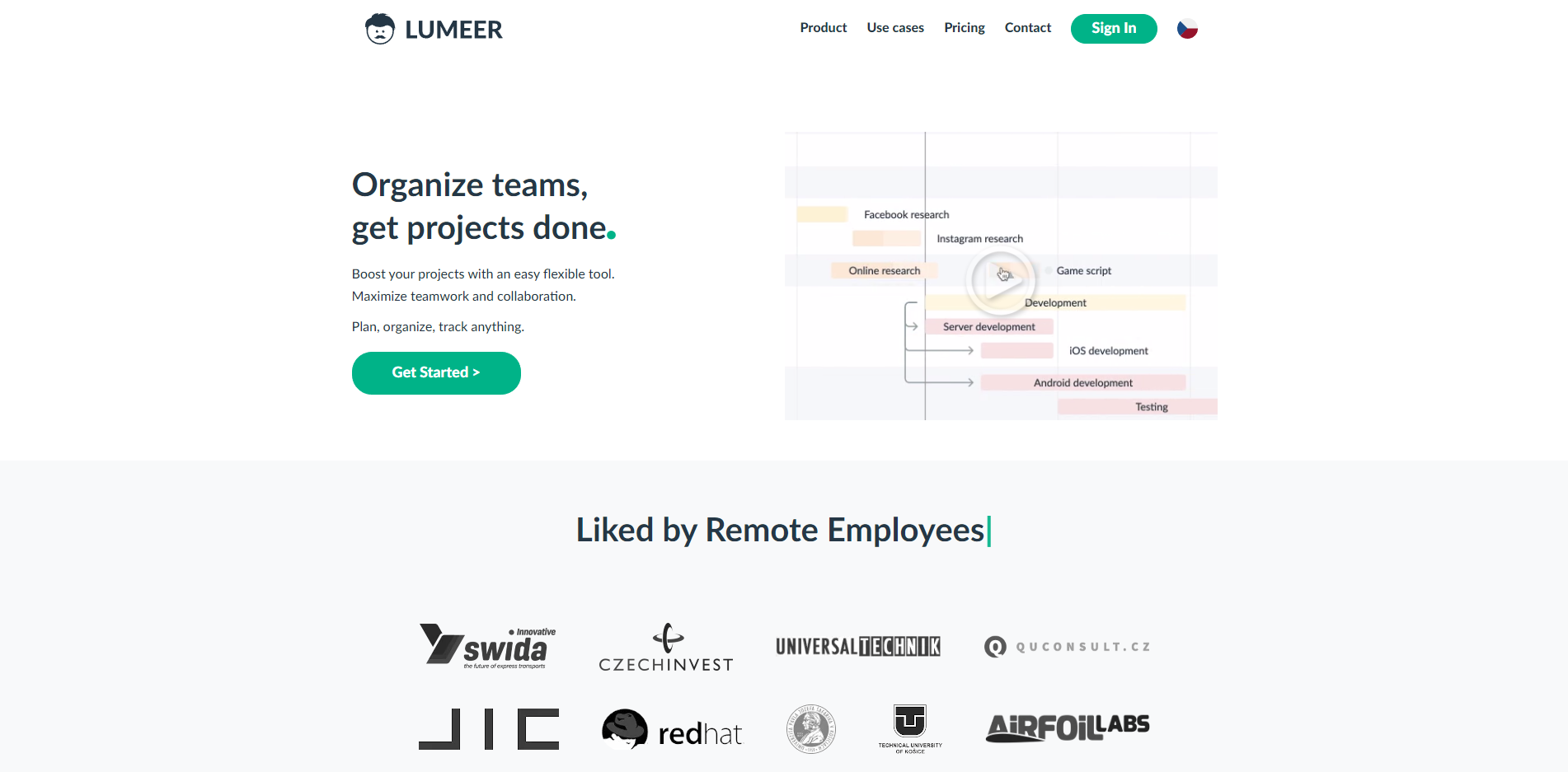 Hybrid work tool: Lumeer