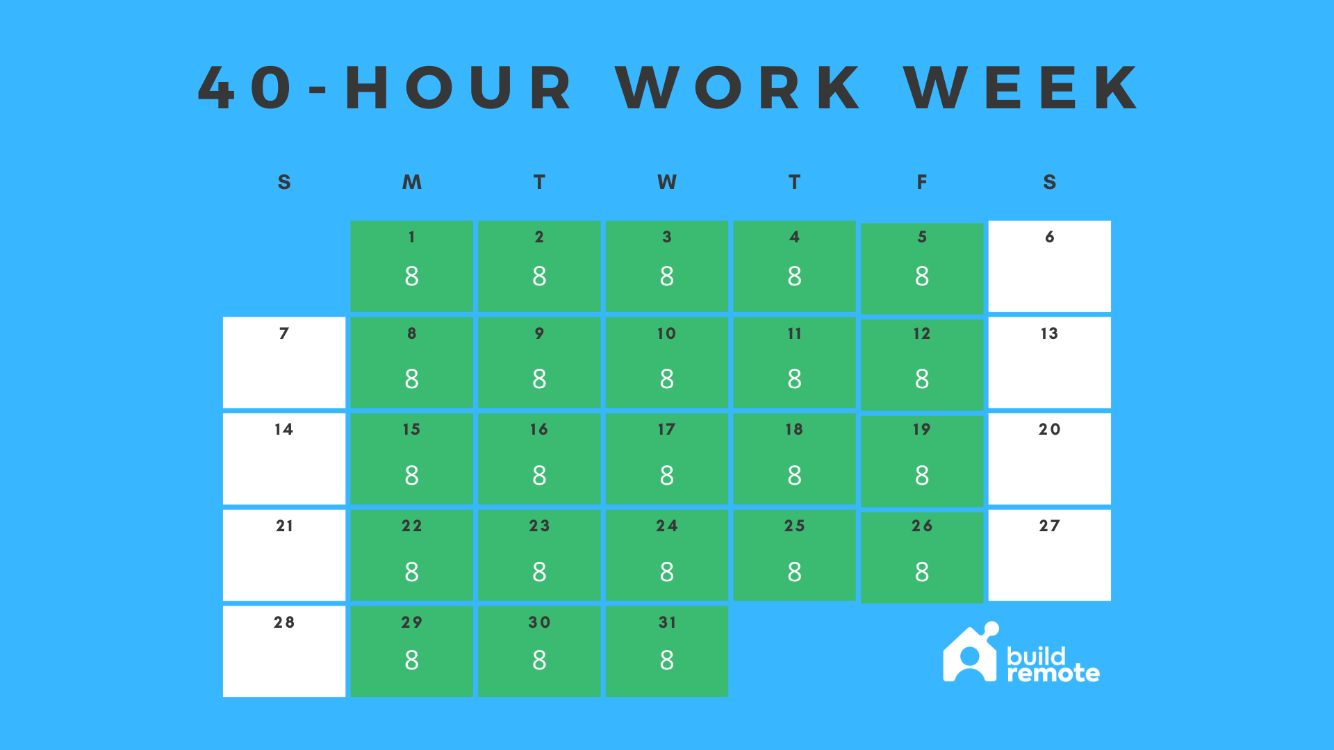 40-hour work schedule template