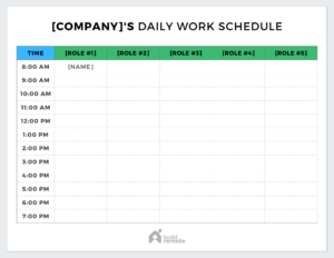 36 Employee Work Schedule Templates: Free Designs