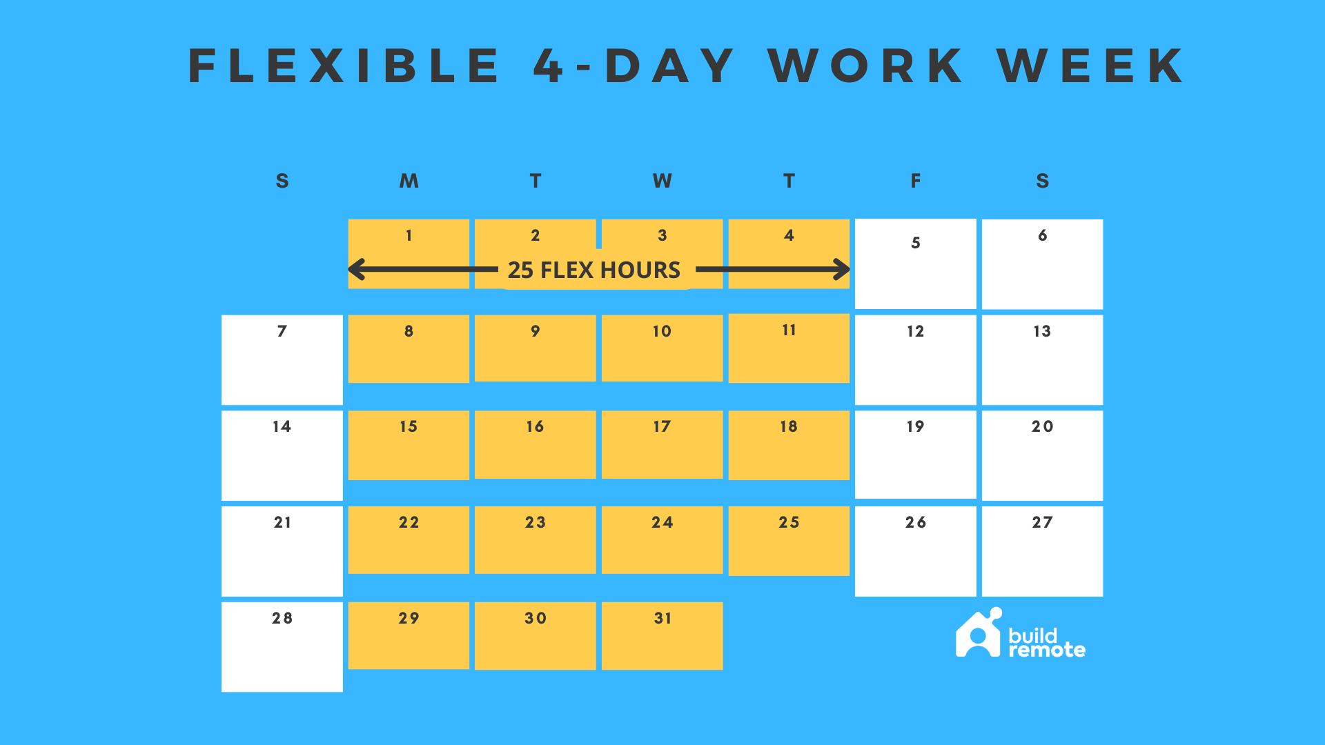 Flexible 4-day work week schedule