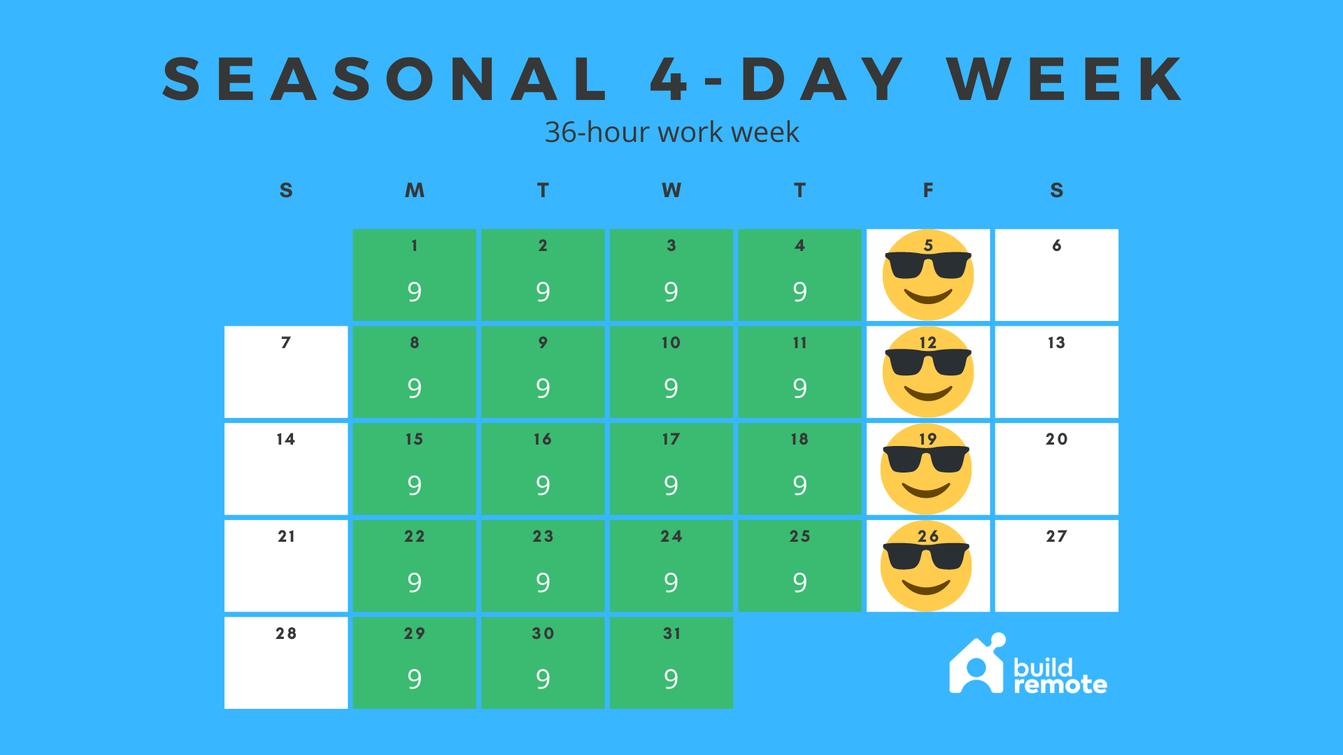 Seasonal 36-hour work week