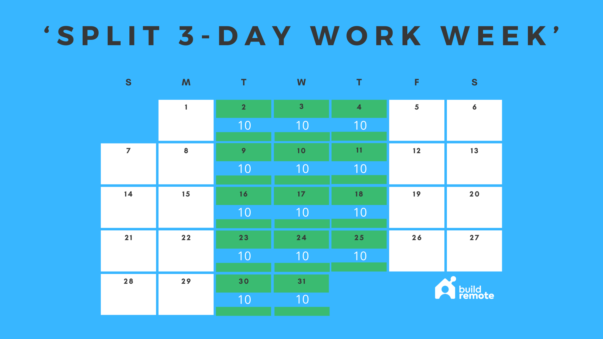 Split 3-day work week