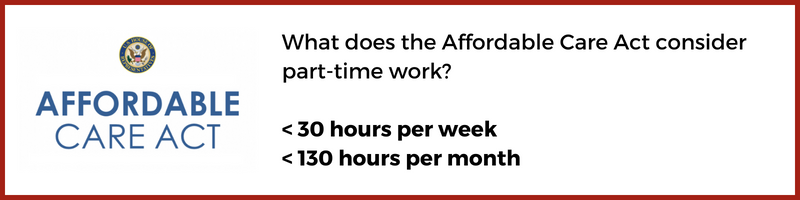 Affordable Care Act - Part Time Hours