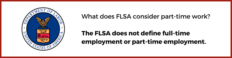 FLSA - What is part time work?