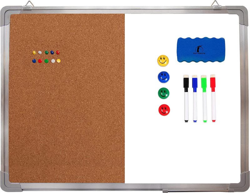 Combination Whiteboard Bulletin Board Set by Navy Penguin