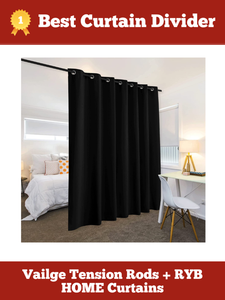 Curtain home office room divider