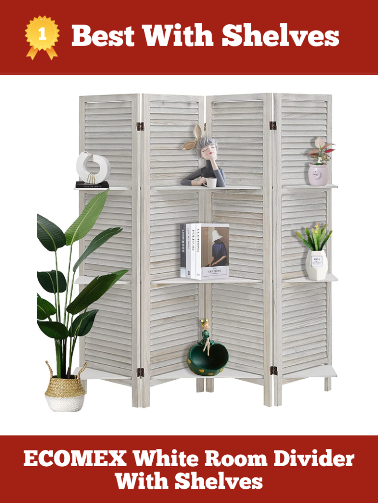 Best home office room divider with shelves