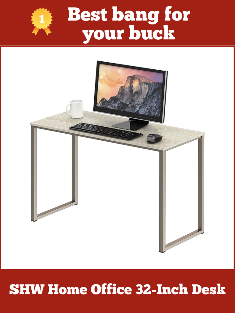 SHW Home Office 40-Inch Computer Desk, Walnut