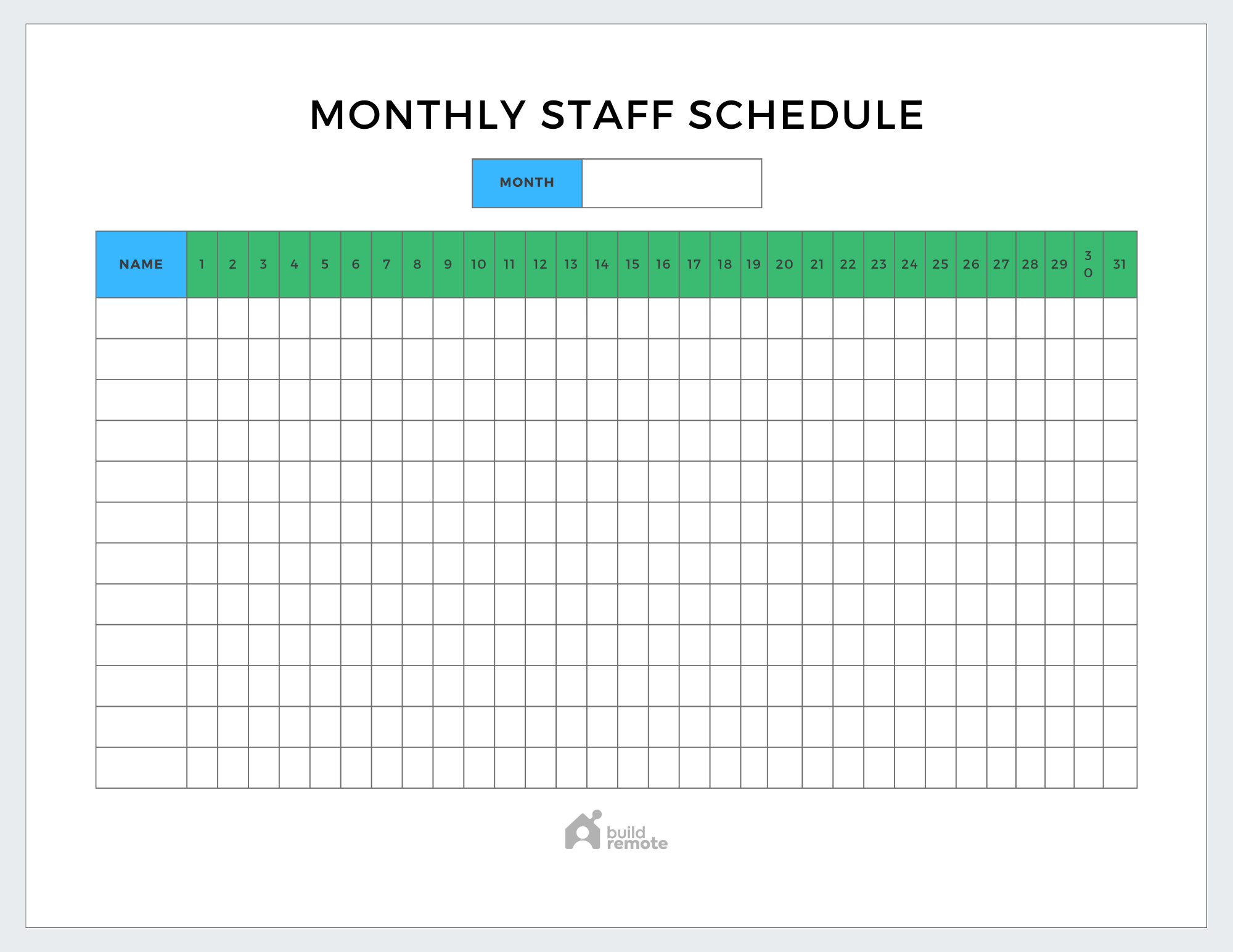 6 Free Monthly Work Schedule Templates Buildremote