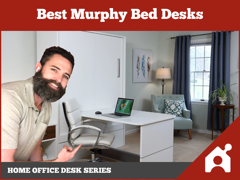 Murphy bed with desk guide