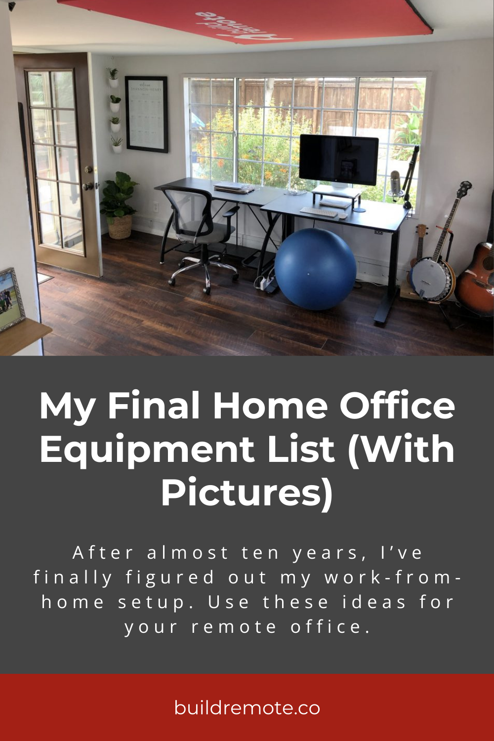 Pinterest Image - My Final Home Office Equipment List (With Pictures)