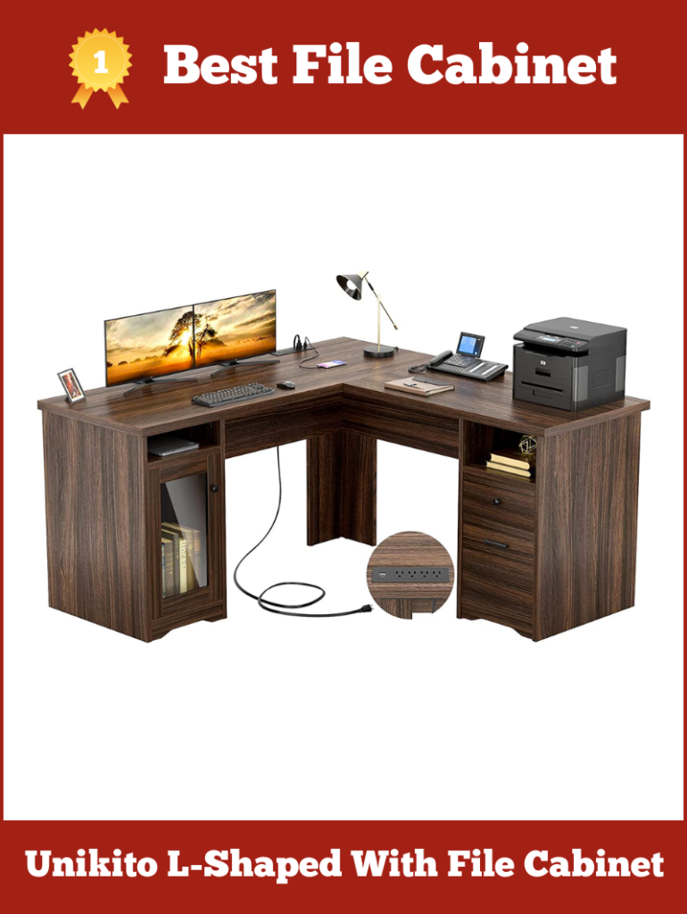Best Small Corner Desk With Built-In File Cabinet