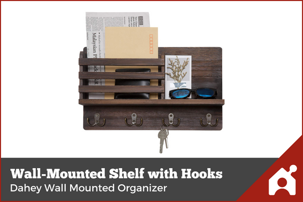 wall-mounted home office shelf