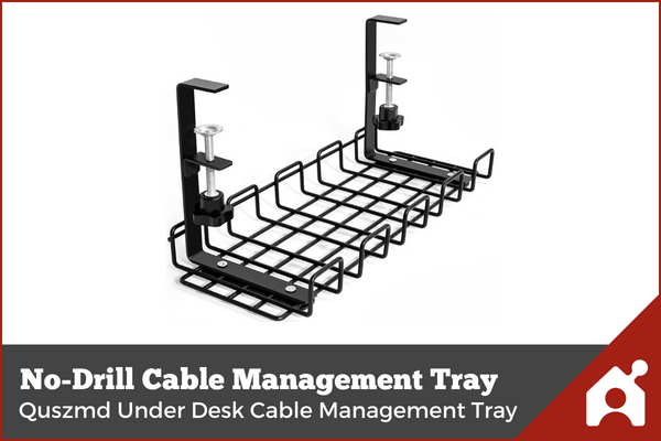 No-Drill Cable Management Tray - Home office organization product