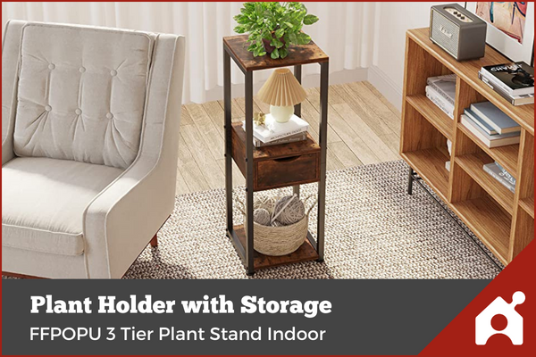 Plant Holder with Storage - Home office organization product