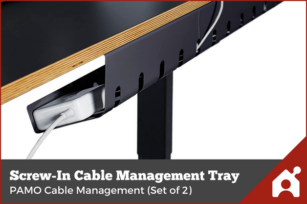 Screw-In Cable Management Tray - Home office organization product