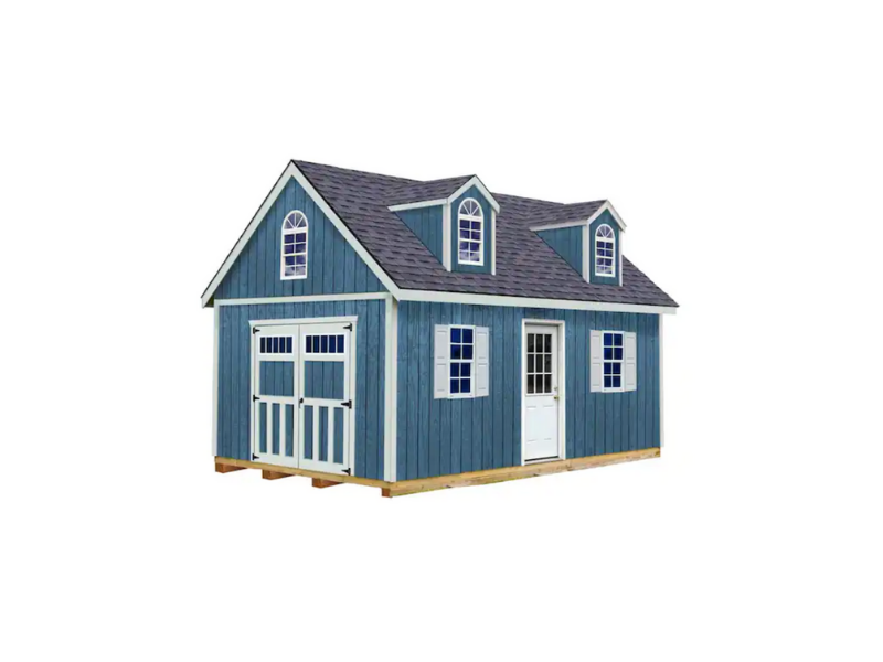 Hampton Wood Storage Shed with Floor by The Home Depot