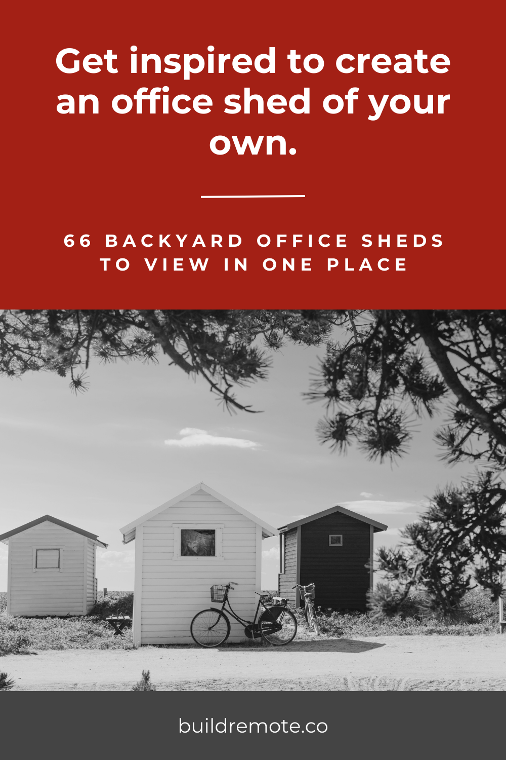 Pinterest Image - 66 Backyard Office Sheds To View In One Place