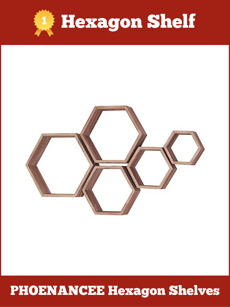 Best Floating Hexagon Shelves - PHOENANCEE Hexagon Floating Shelves