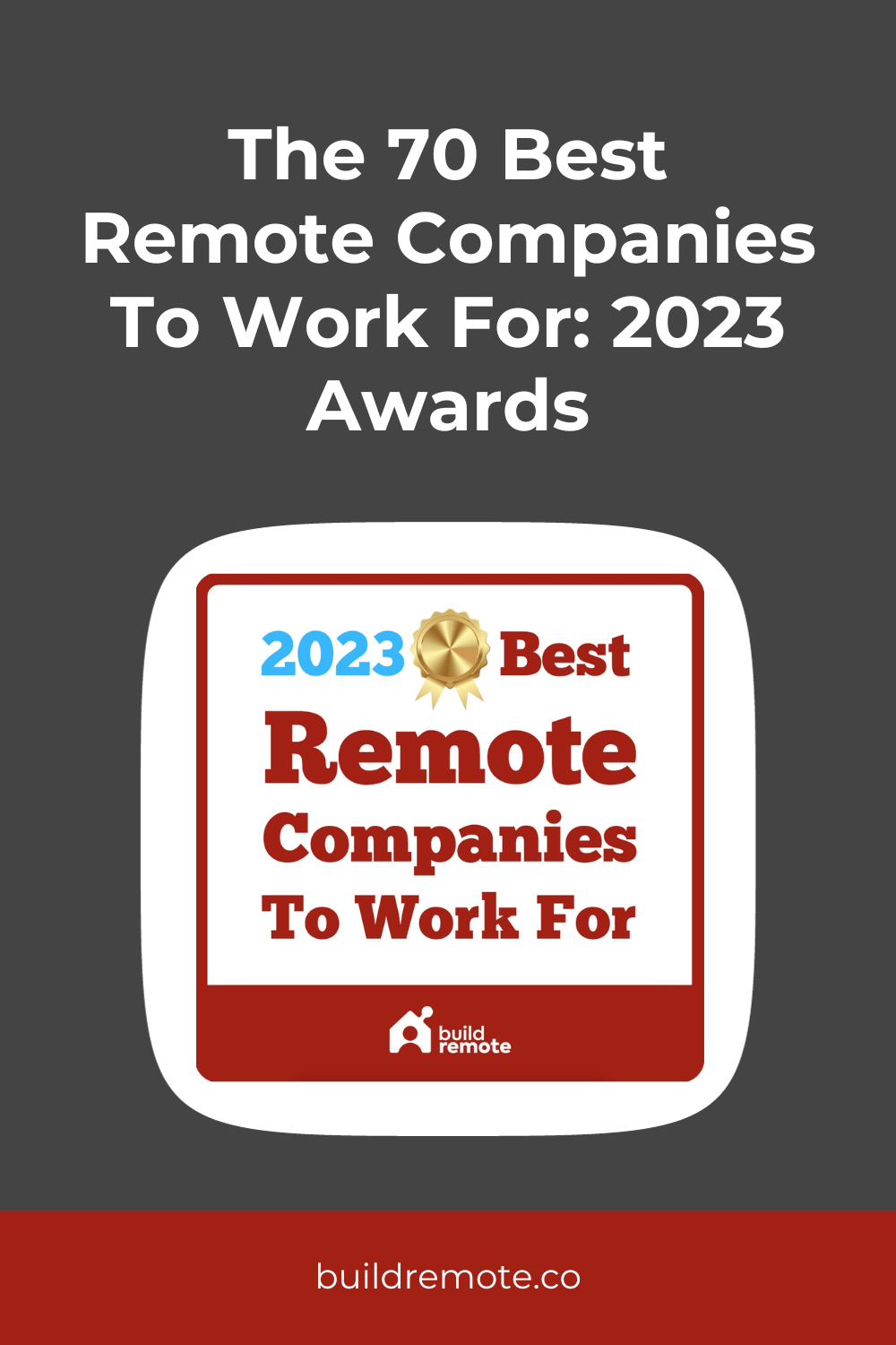 Pinterest Image - The 70 Best Remote Companies To Work For: 2023 Awards