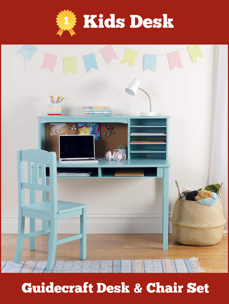 Best Kids Desk with Storage - Children's Media Desk and Chair Set by Guidecraft