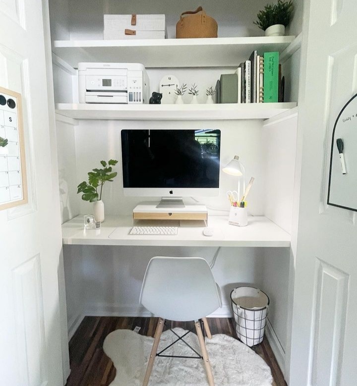 My New Organized Home Office Closet - The House on Silverado