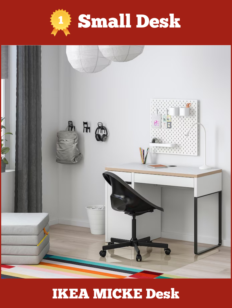 Best Small Desk with Storage - MICKE Desk by IKEA