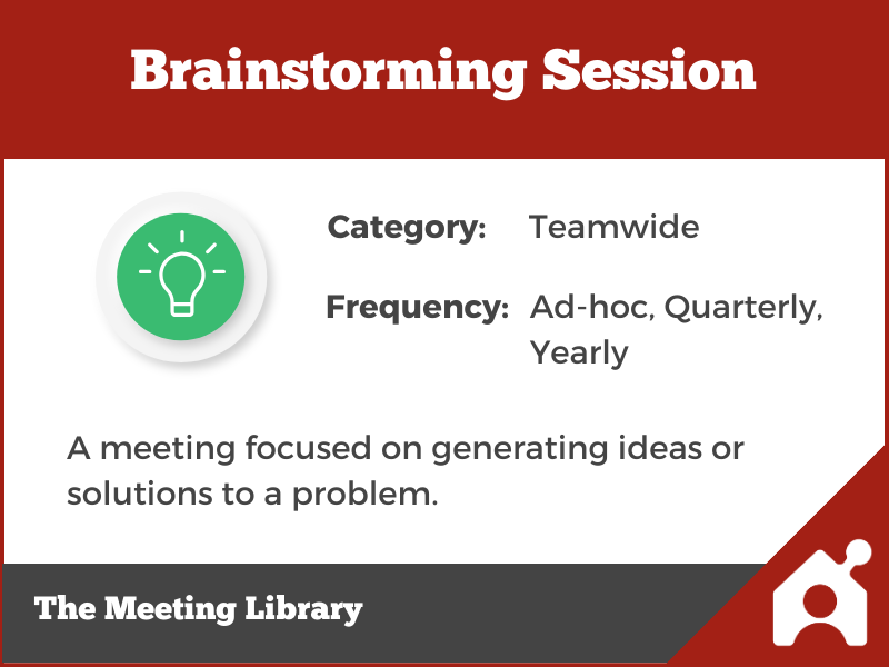 Brainstorming Session Meeting