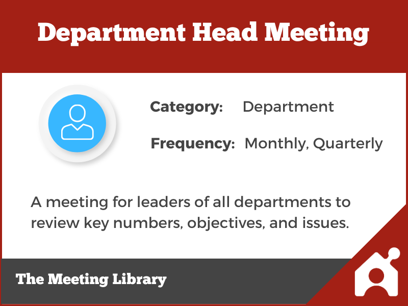Department Head Meeting
