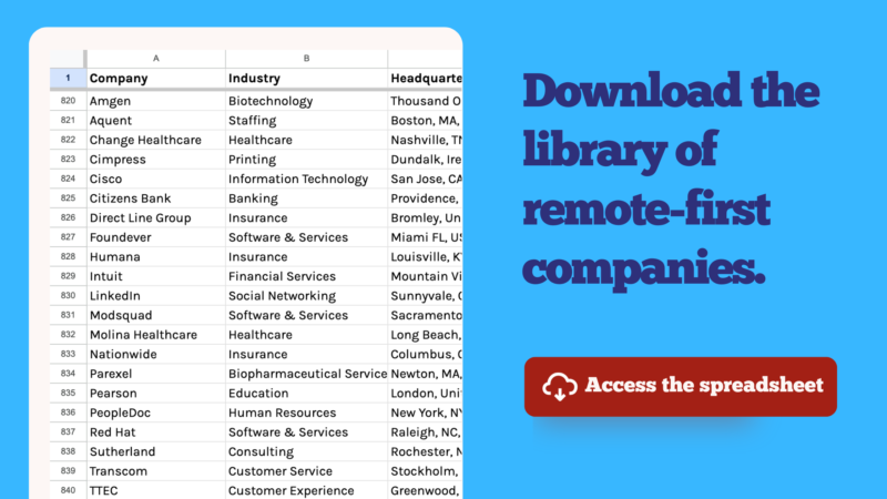 Remote First Company Database