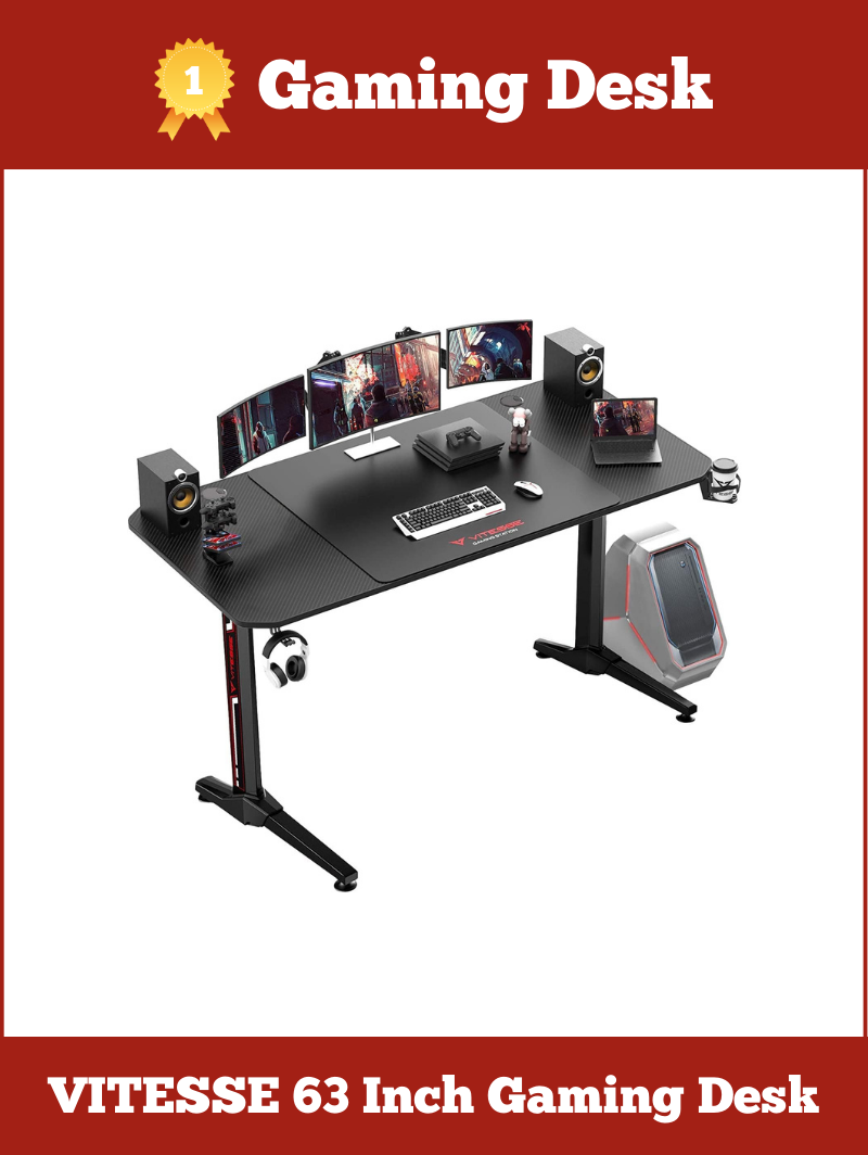 Gaming Desk: 63 Inch Ergonomic Gaming Desk By VITESSE