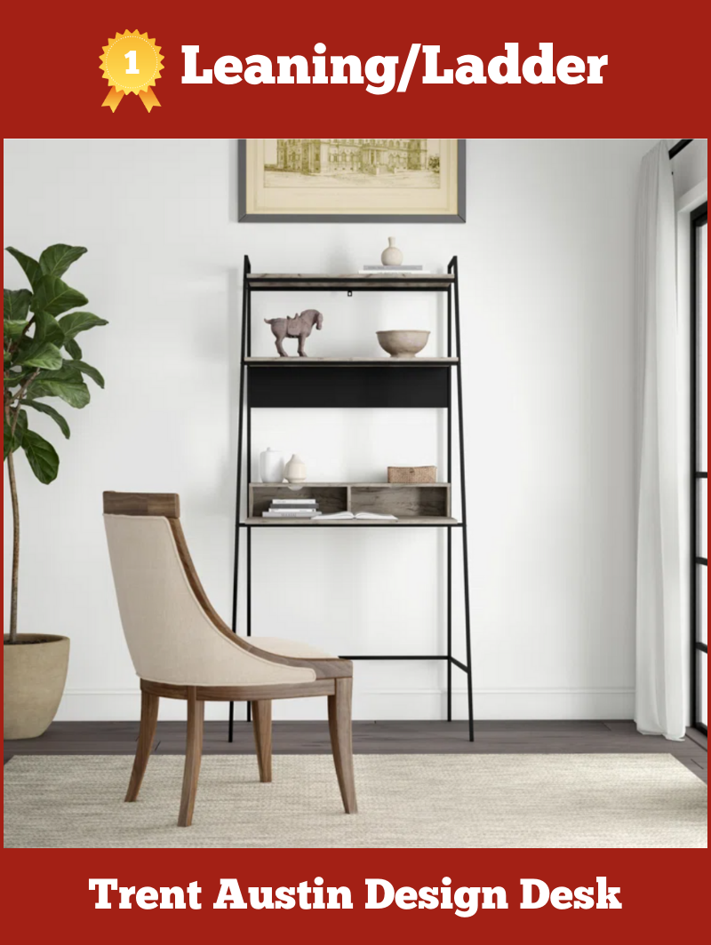 Leaning/Ladder Desk With Shelves: Little Italy Ladder Desk By Trent Austin Design