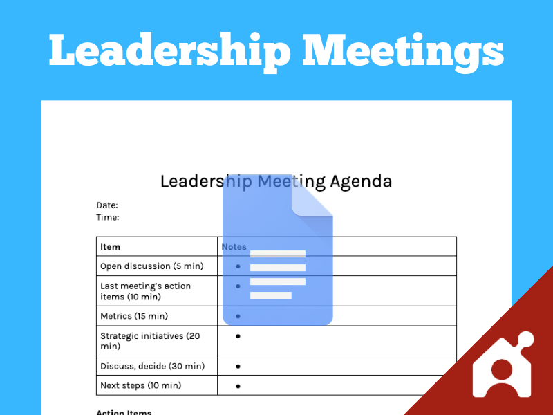 Leadership meeting agenda