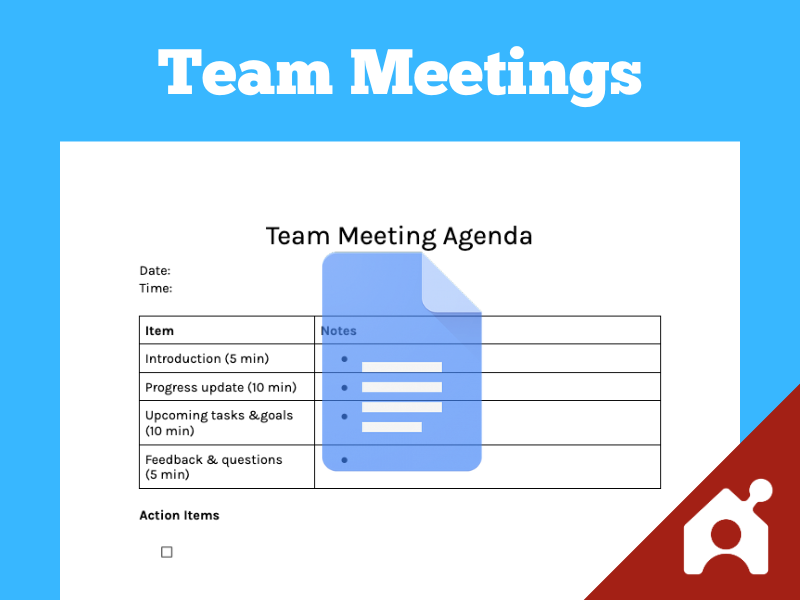 Team meeting agendas