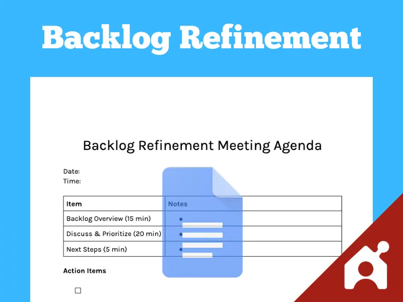 Backlog refinement meeting agenda template